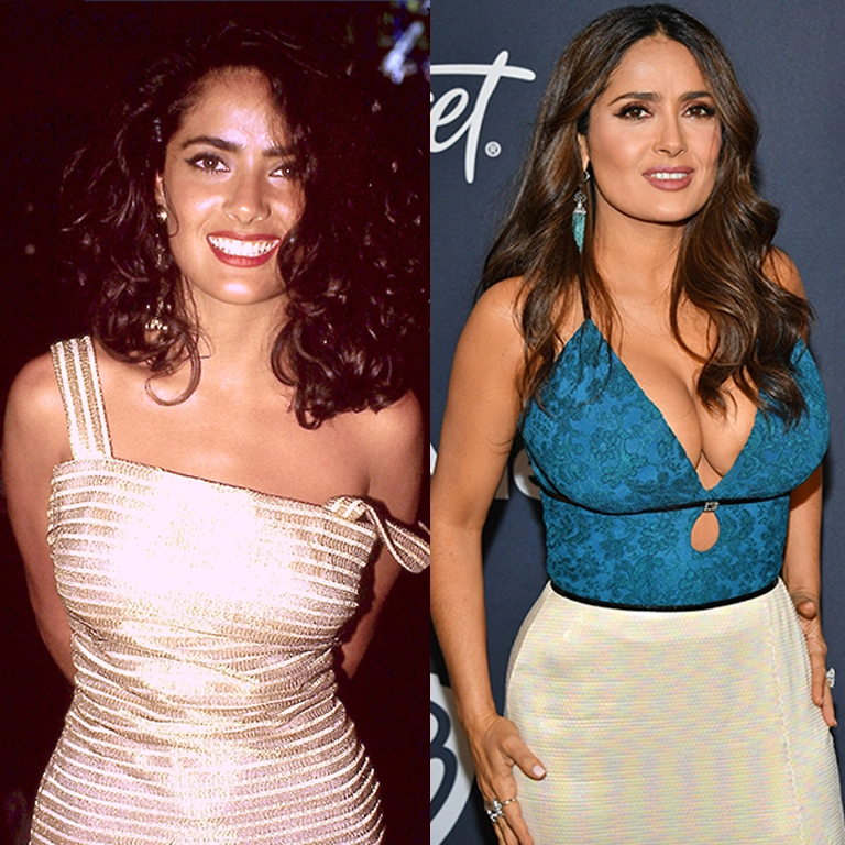 Salma Hayek Boob Before and After